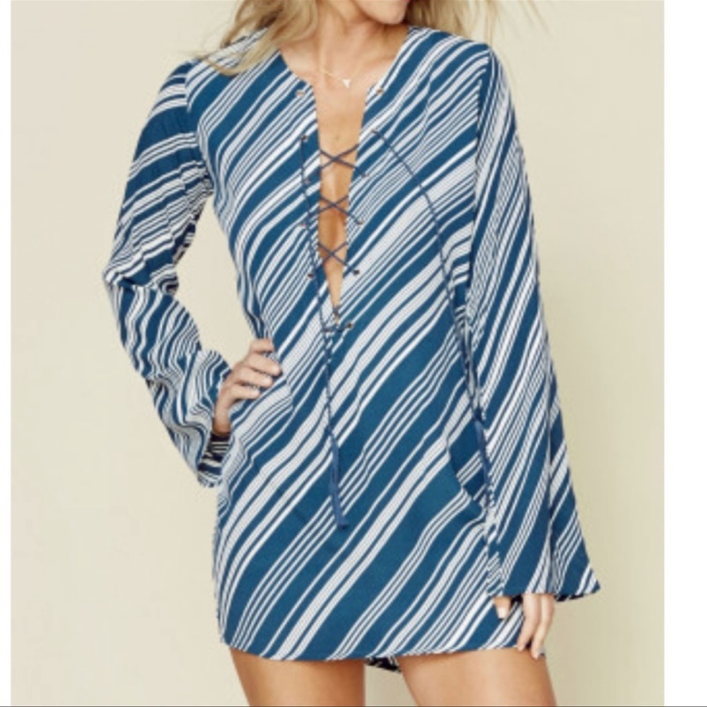FAITHFULL THE BRAND Roman dress in ziggy print
